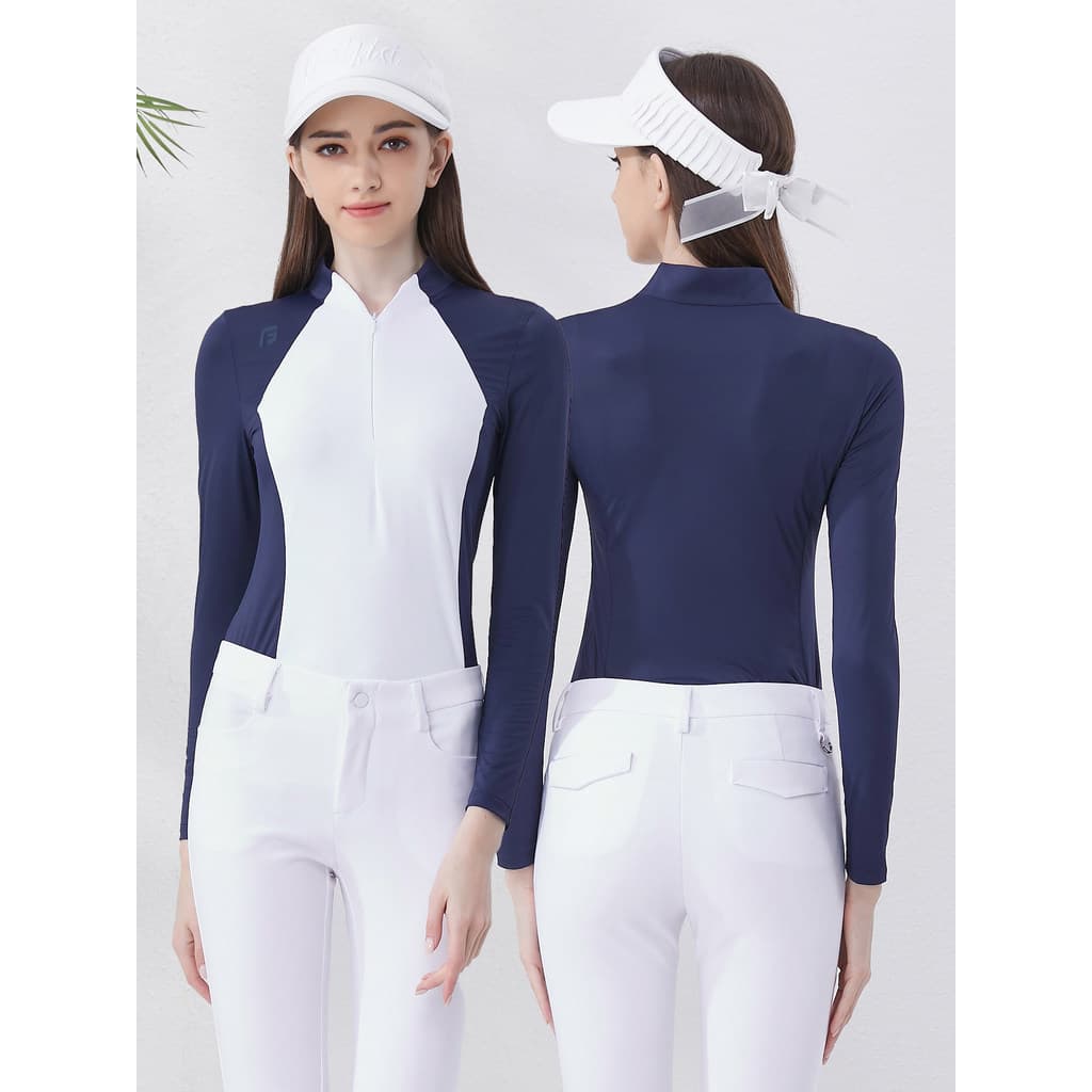 Verão tênis de golfe manga longa feminino fino estiramento saia superior terno feminino golfe roupas femininas calças