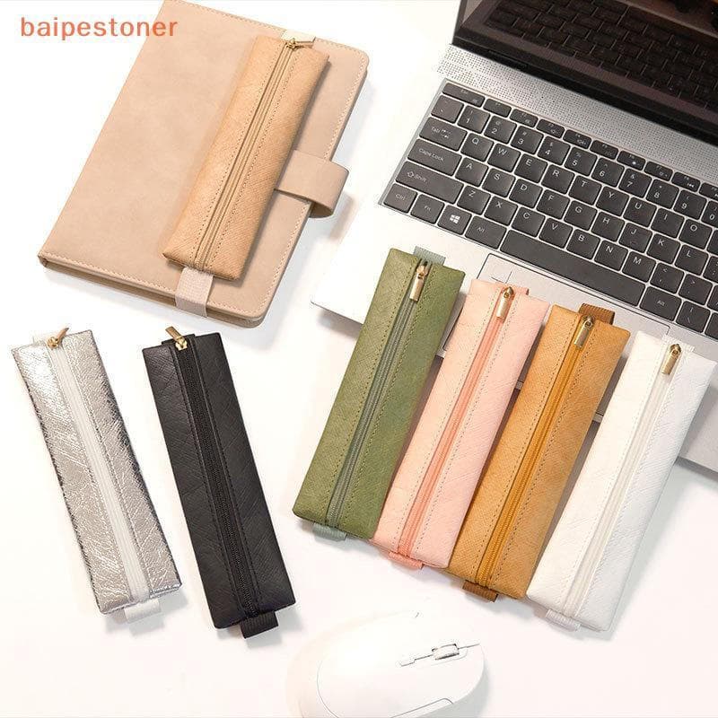 [baipestoner] 1 Unidade Elástica Ajustável Banda Porta Caneta Lápis Bolsa Materiais De Papel DuPont Manga Diário À Prova