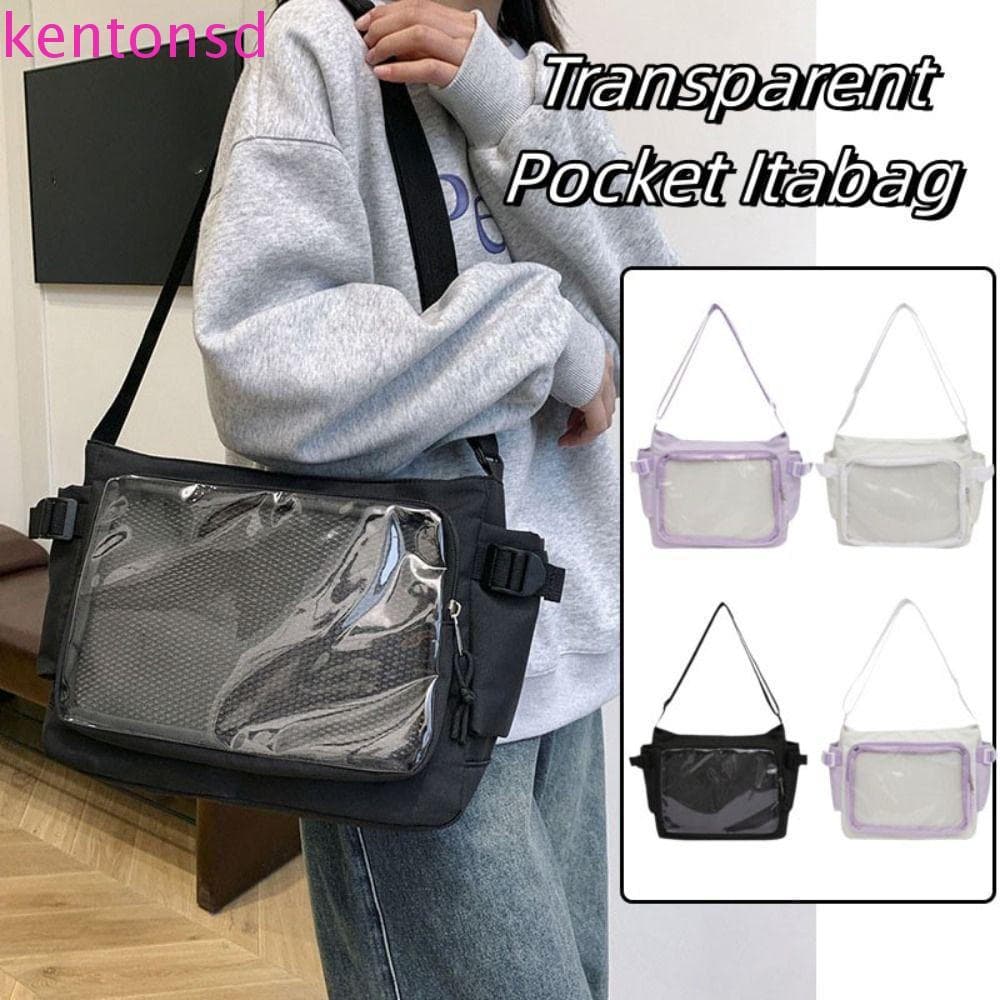 Bolsa De Ombro Com Display De Crachá KENTONSD , Bolso Transparente Em PVC Itabag , Crossbody Estilo Universitário