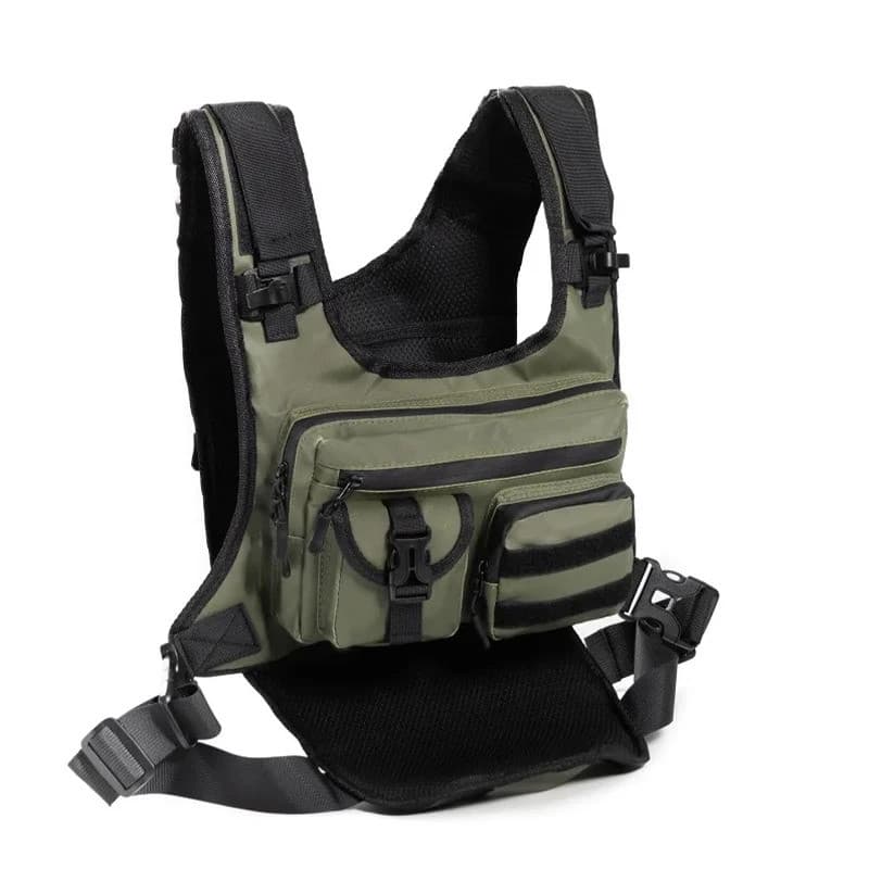 Esportes Masculinos Tático Saco De Peito Hidratação Colete Mochila Com Multi-Bolso Para Ciclismo Caminhadas Acampamento
