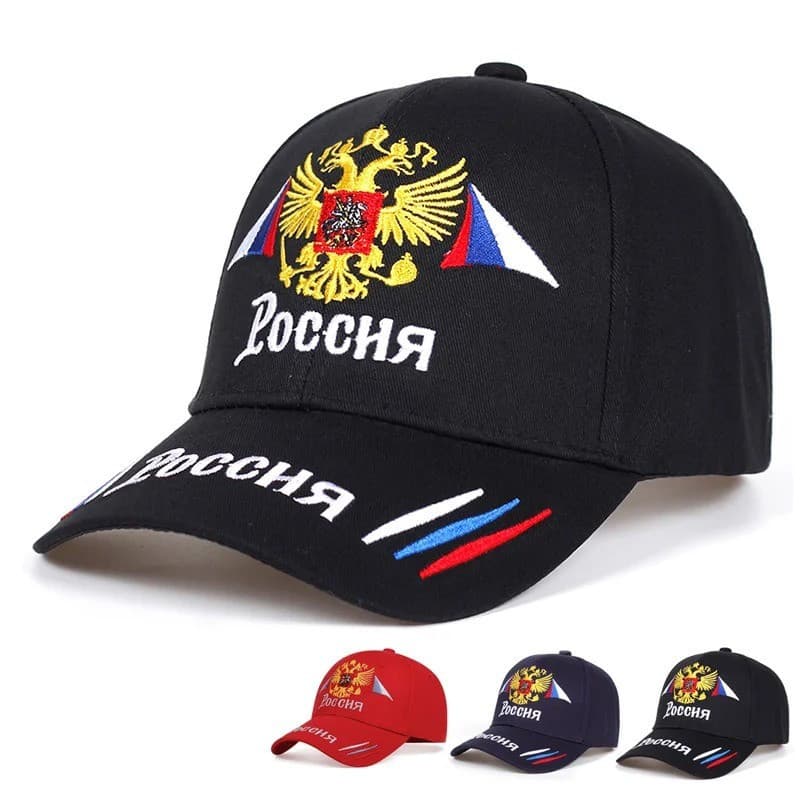 Boné De Beisebol Russo Algodão snapback Bonés Ouro Dupla Cabeça Águia Bordado Ajustável Hip Hop Chapéu Chapéus De Sol Ca