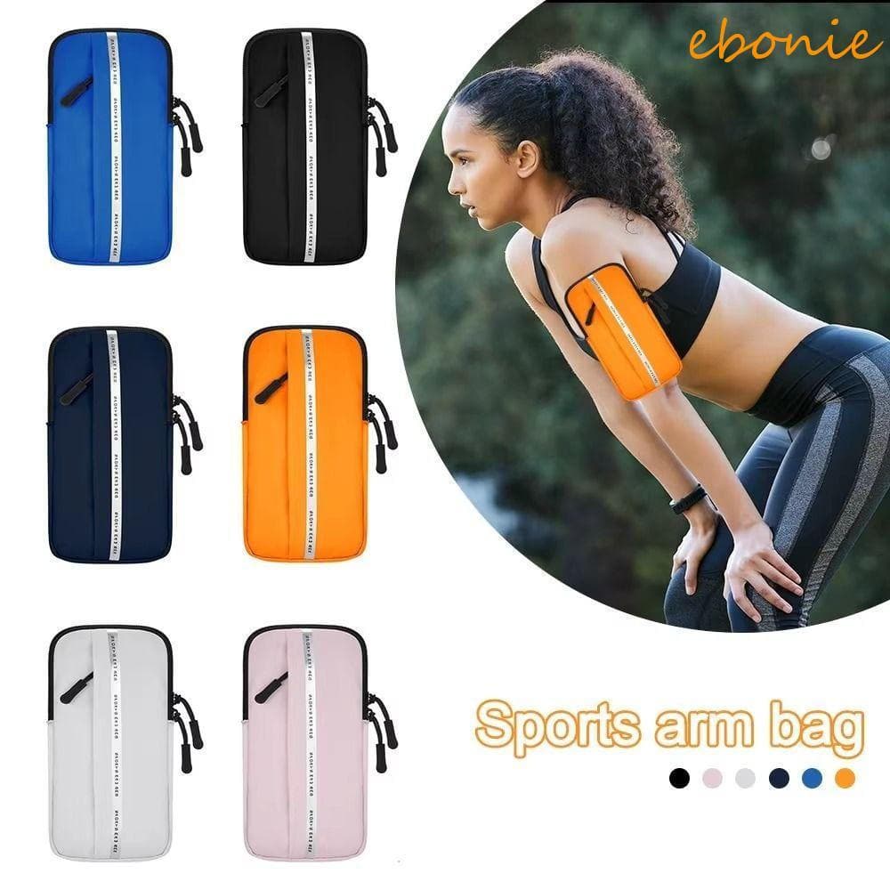 Bolsa De Braço Para Celular EBONIE Running , Suporte Telefone De Corrida PU À Prova D'água , Capa De Esportivo Com Braça