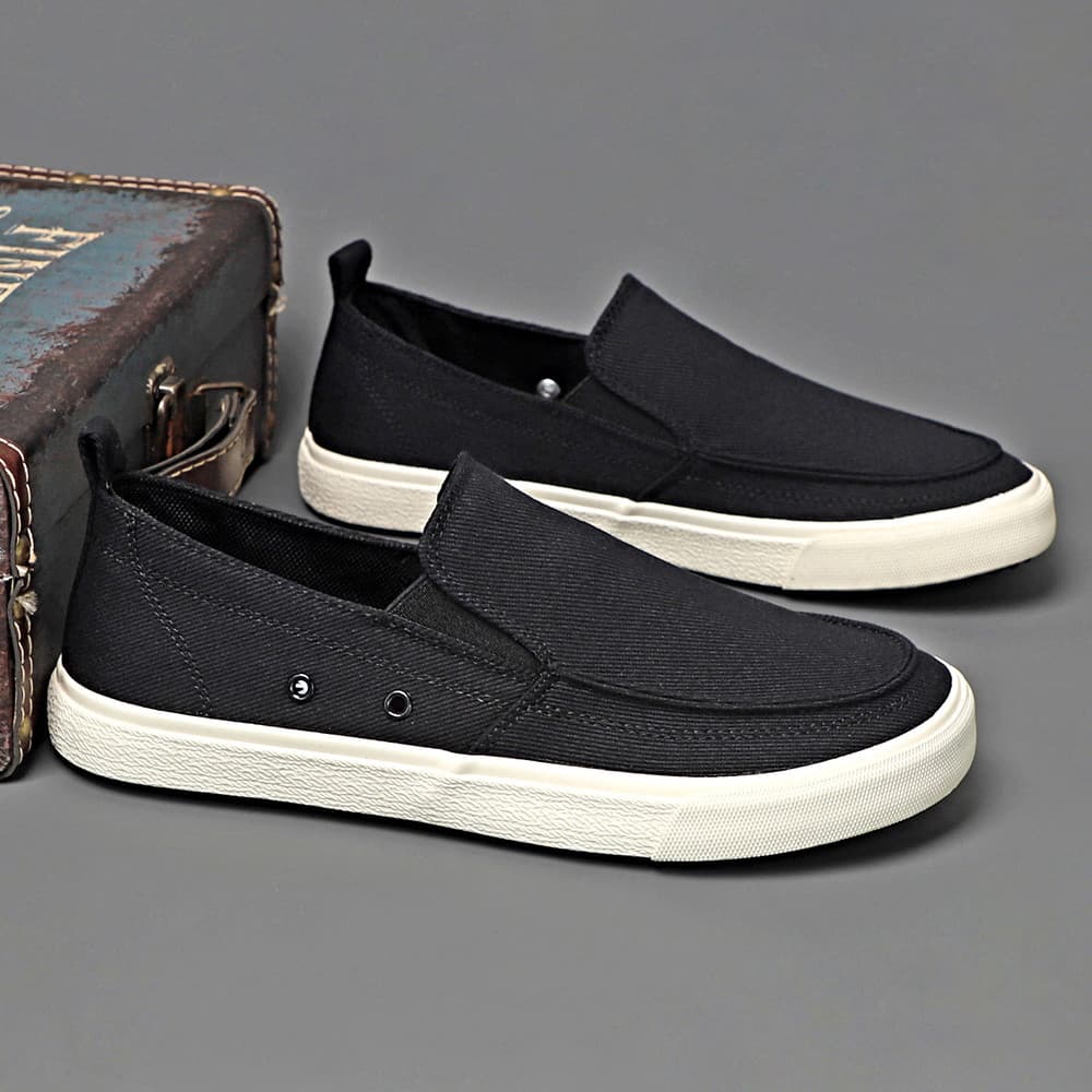 2026 novo estilo versão coreana na moda respirável sapatos de lona masculino All-Match desodorante sapatos casuais desli