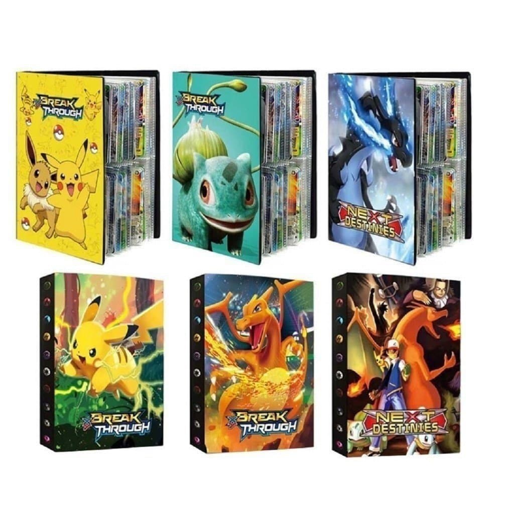 Livro Oficial de Cartas Colecionáveis Pokémon Contém 240 Cartas, Incluindo 30 Cartas Ashy Pikachu e Charizard, Livro d