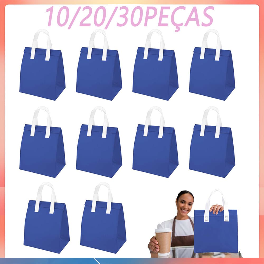 Conjunto de saco de isolamento térmico à prova d'água de 10 peças Bolsa de isolamento térmico reutilizável