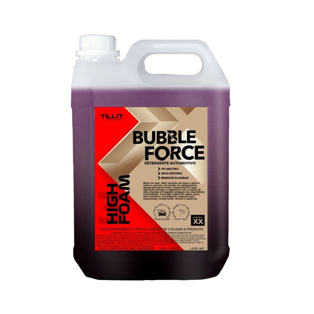 BUBBLE FORCE 3 SHAMPOO AUTOMOTIVO 1:400 5L TILLIT