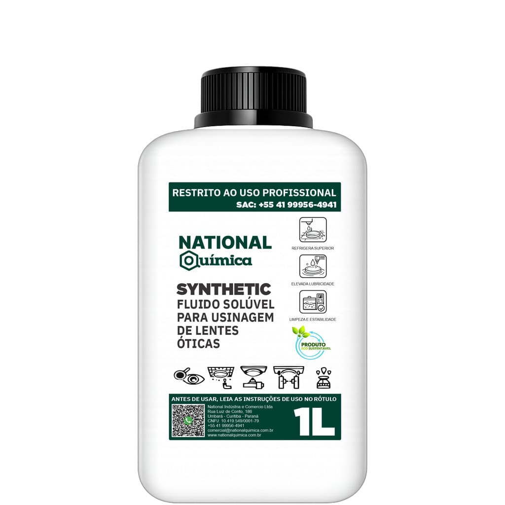 Fluido Solúvel para Usinagem de Lentes Óticas 1 L Synthetic National Química