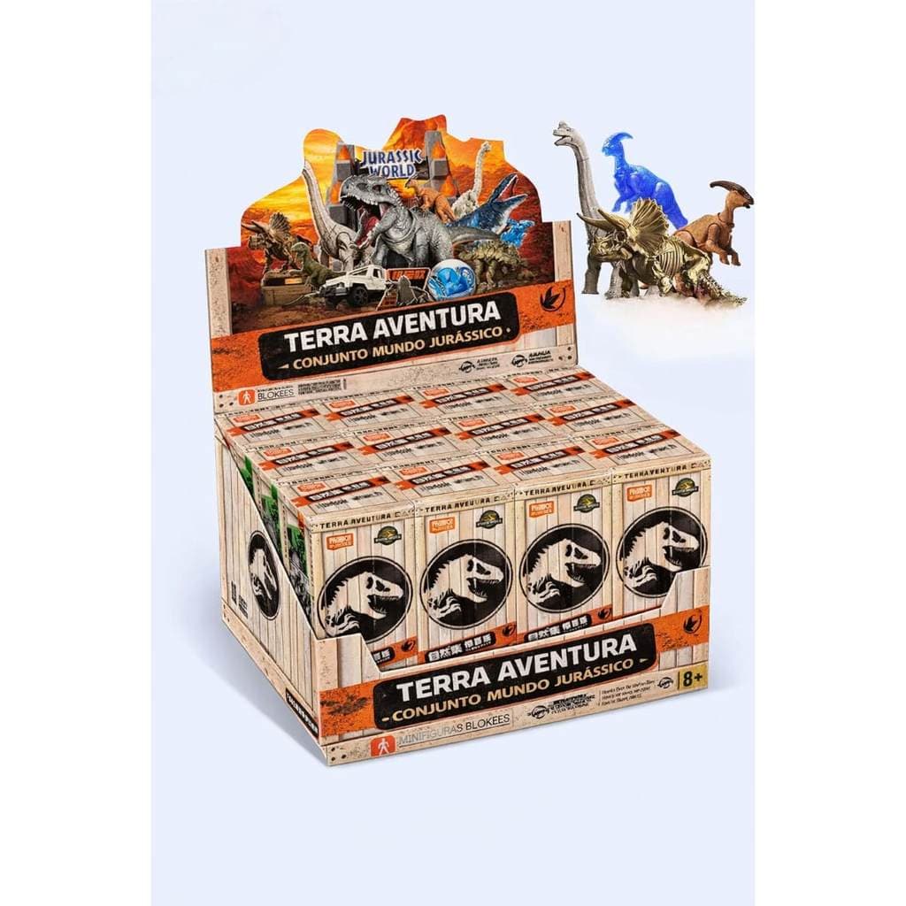 Display c/ 12 Jurassic World Terraventura TS 2 Sortido - Blokees