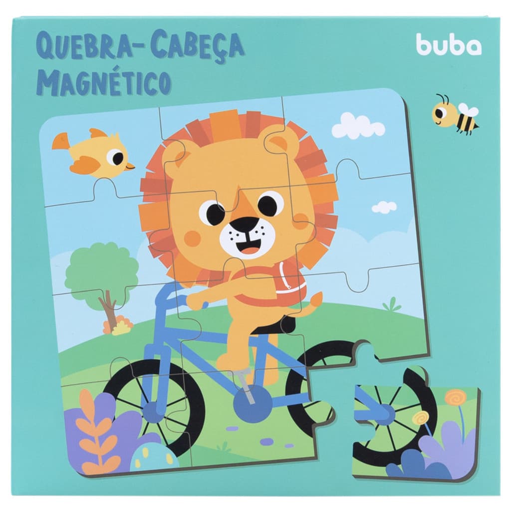 Quebra-Cabeça Magnético Buba Animais do Zoo para Aprender Brincando