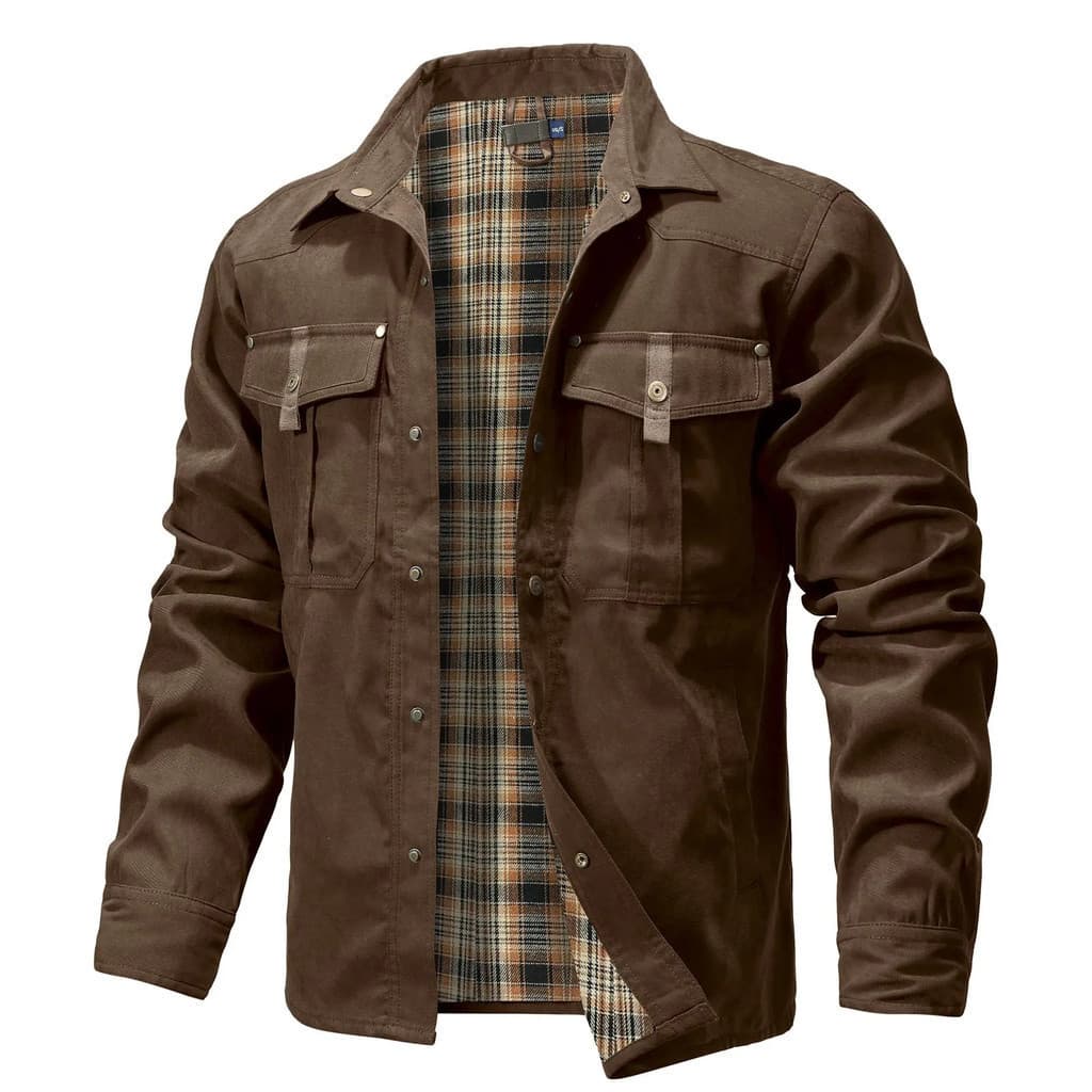 Jaquetas Masculinas À Prova De Vento Bombardeiro Casual Alta Qualidade Overshirt Ocidental Cowboy Casaco Flanela Xadrez