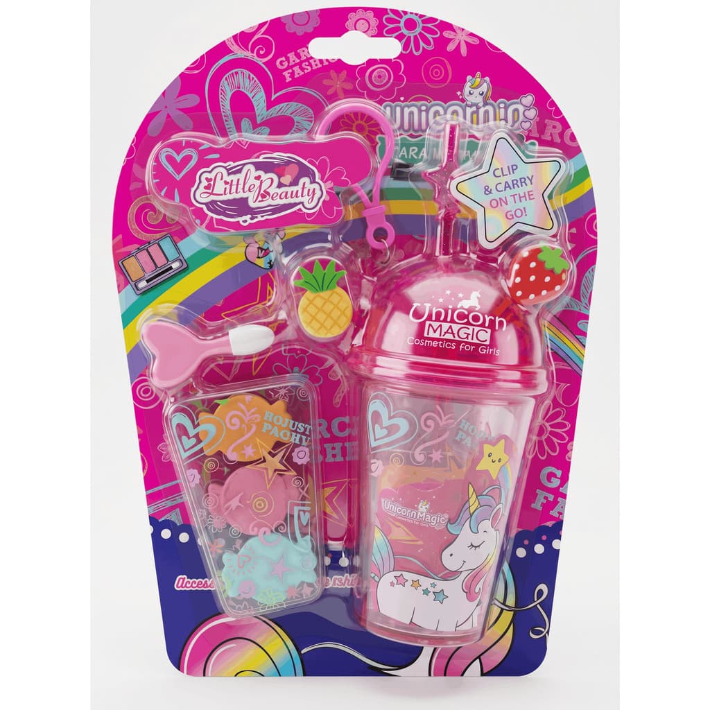 Maquiagem Infantil Lavável Unicórnio com 6 Cores + Anéis e Pincéis –  Presente para Menina - Maquiagem de Brinquedo