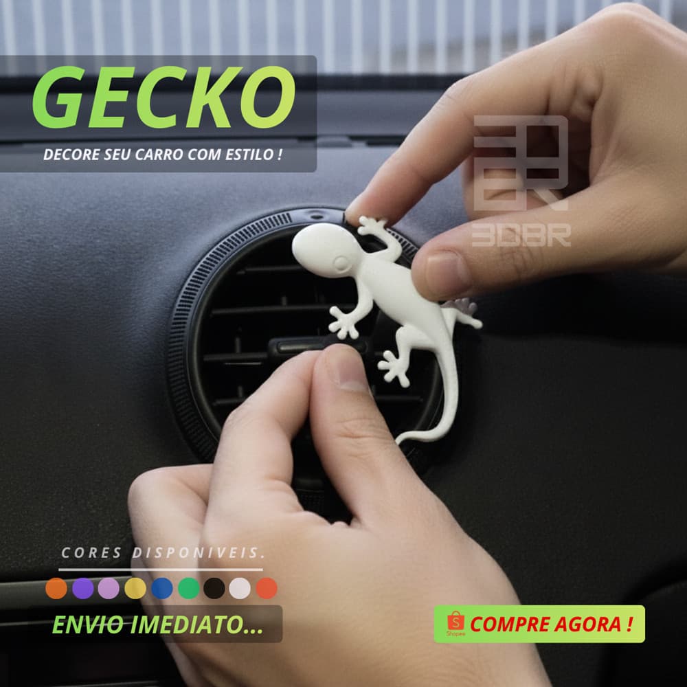 Lagartixa Gecko para difusor de ar do carro (DECORATIVO) Sem Cheiro Para Carro luxo Estilo Audi GM