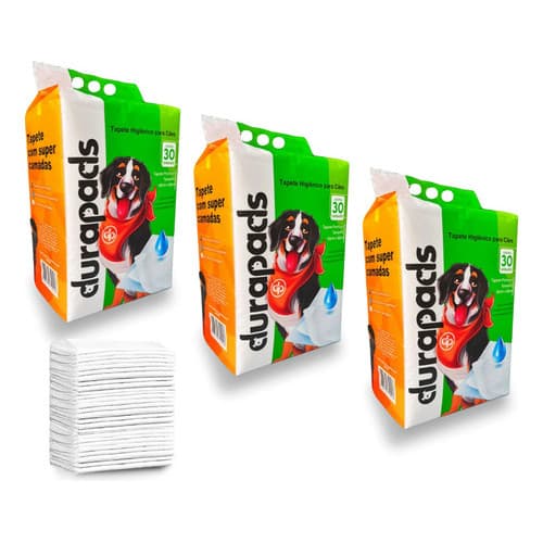 Tapete Higiênico Sanitário Cachorro 60x60 3x Pacotes C/30 Un