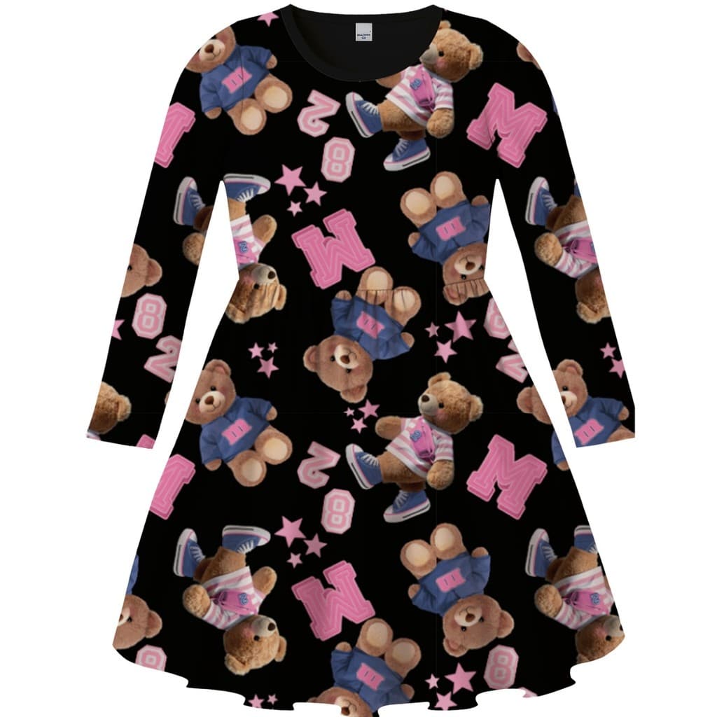 Vestido Malwee Kids Manga Longa Infantil Feminino Tam 4 ao 12 128598