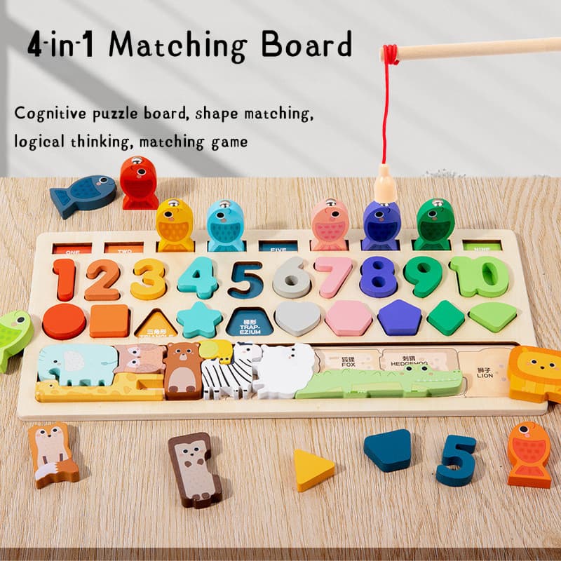 Brinquedo Educacional De Placa De Atividades De Madeira Montessori Para Crianças
