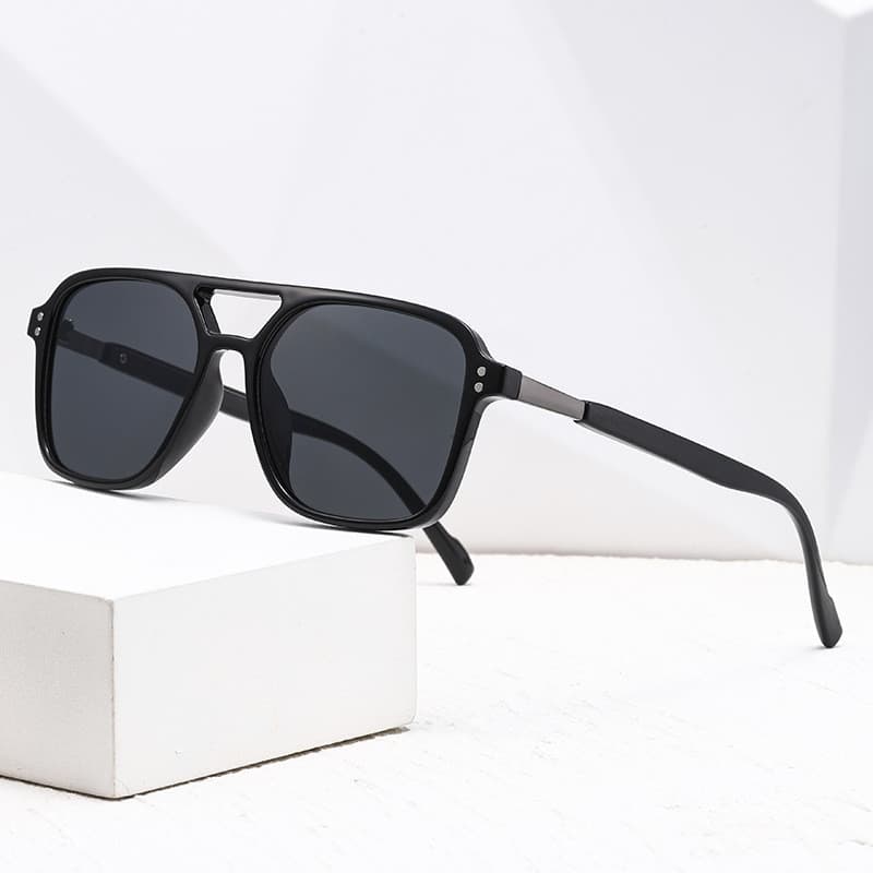 XILANG óculos de sol com armação quadrada, óculos de sol com feixe duplo, acessórios de Metal para homens e mulheres, óc