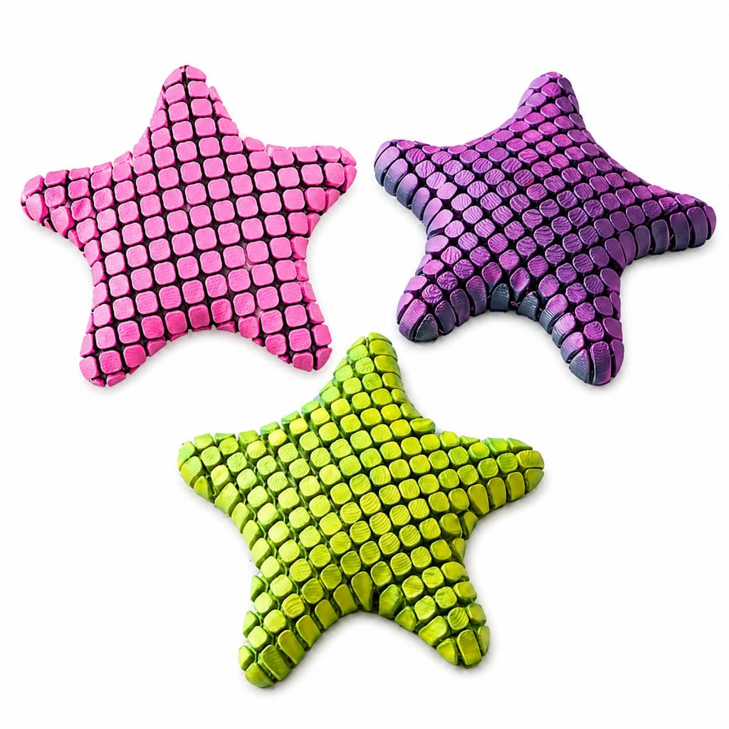 Estrela Sensorial Fidget Toy Brinquedo Articulado Interativo Flexível Relaxante Ansiedade Infantil Adulto Autismo TDAH