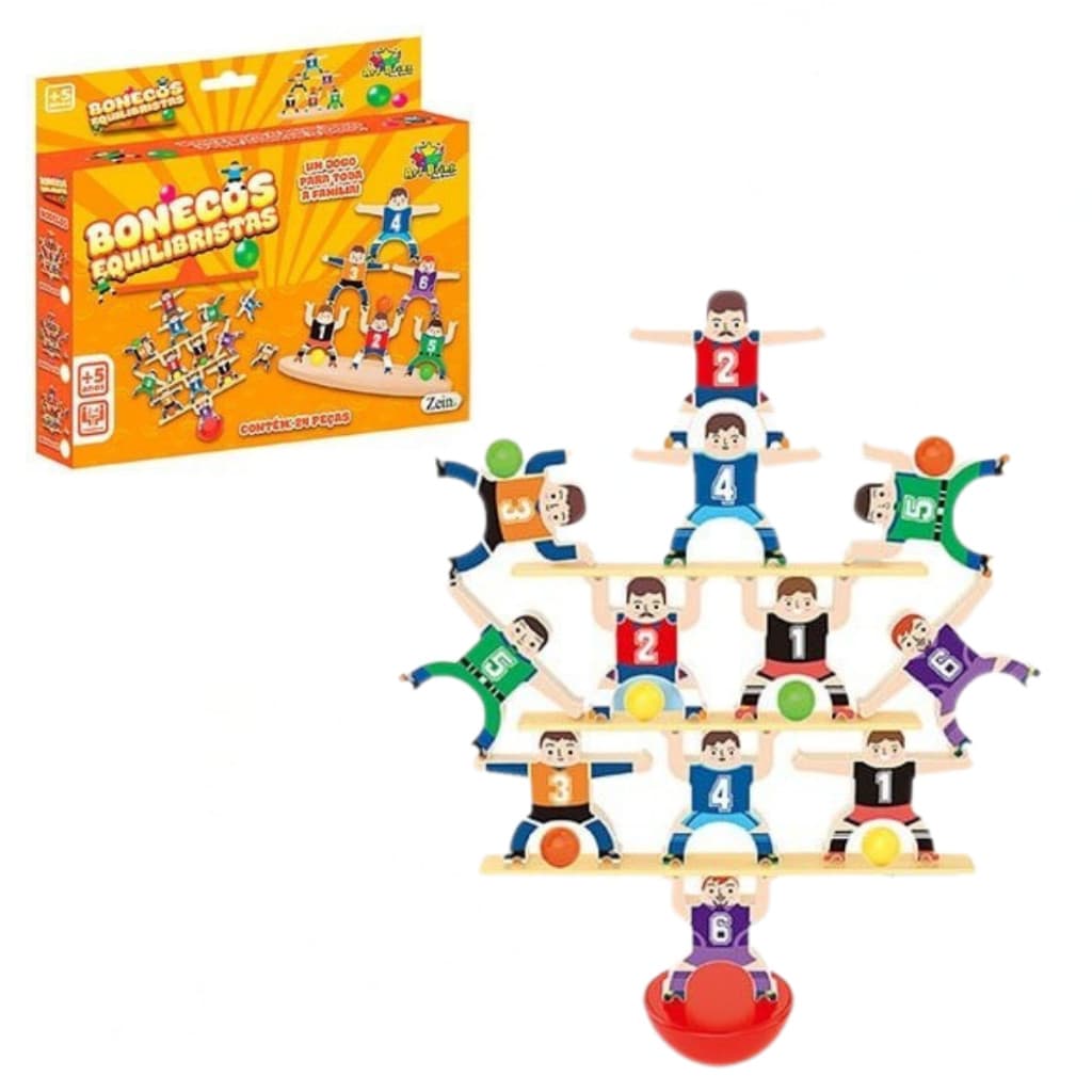 Jogo de mesa equilibra bonecos 24pcs