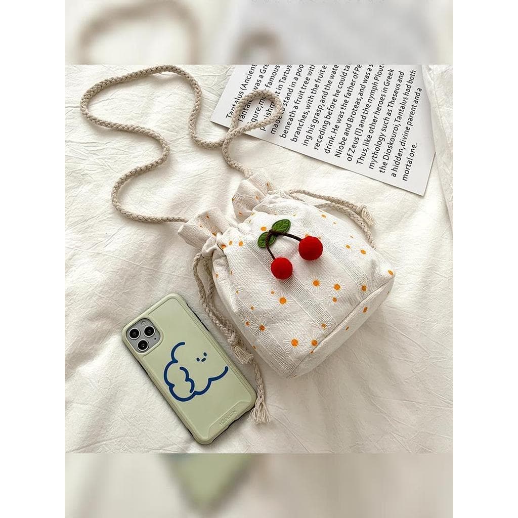 Beibao novo estilo Mori bolsa pequena de lona bolsa mensageiro estilo chinês fada Hanfu bolsa de ombro sacola balde
