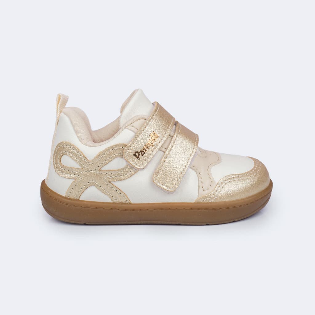 Tênis Pampili Sophie com Laço Infantil Feminino Casual Conforto