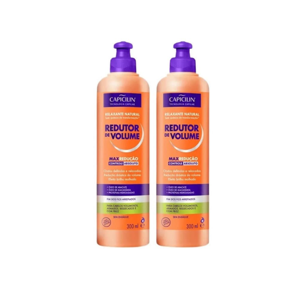 Kit 2 Relaxante Natural Redutor De Volume 300ml Capicilin