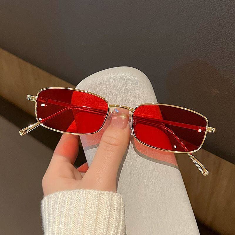 Óculos De Sol Retrô Com Armação Quadrada , Da Moda Estilo Coreano Para Homens E Mulheres