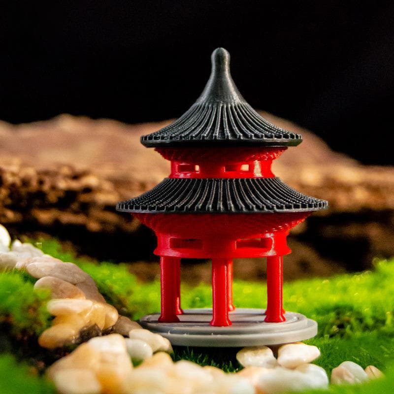 Awgwgs Pagode Chinês Cúpula Pavilhão Estátua Antigo Modelo De Construção Decoração Japonesa Em Miniatura Roery Aquário B