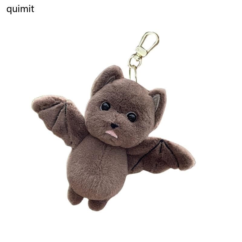 QUIM Bat Brinquedo Pelúcia Chaveiro Macio Saco Charme Mochila Pingente Acessório