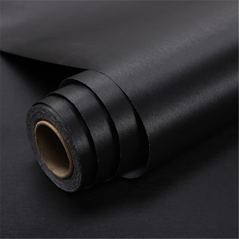 Adesivos de geladeira de aço inoxidável escovado preto autoadesivo fundo preto puro adesivos de parede papel de parede d