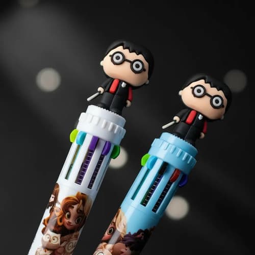 Kit com 2 Canetas Harry Potter 10 Cores Fofas Kawaii Papelaria Colorido ideal Presente