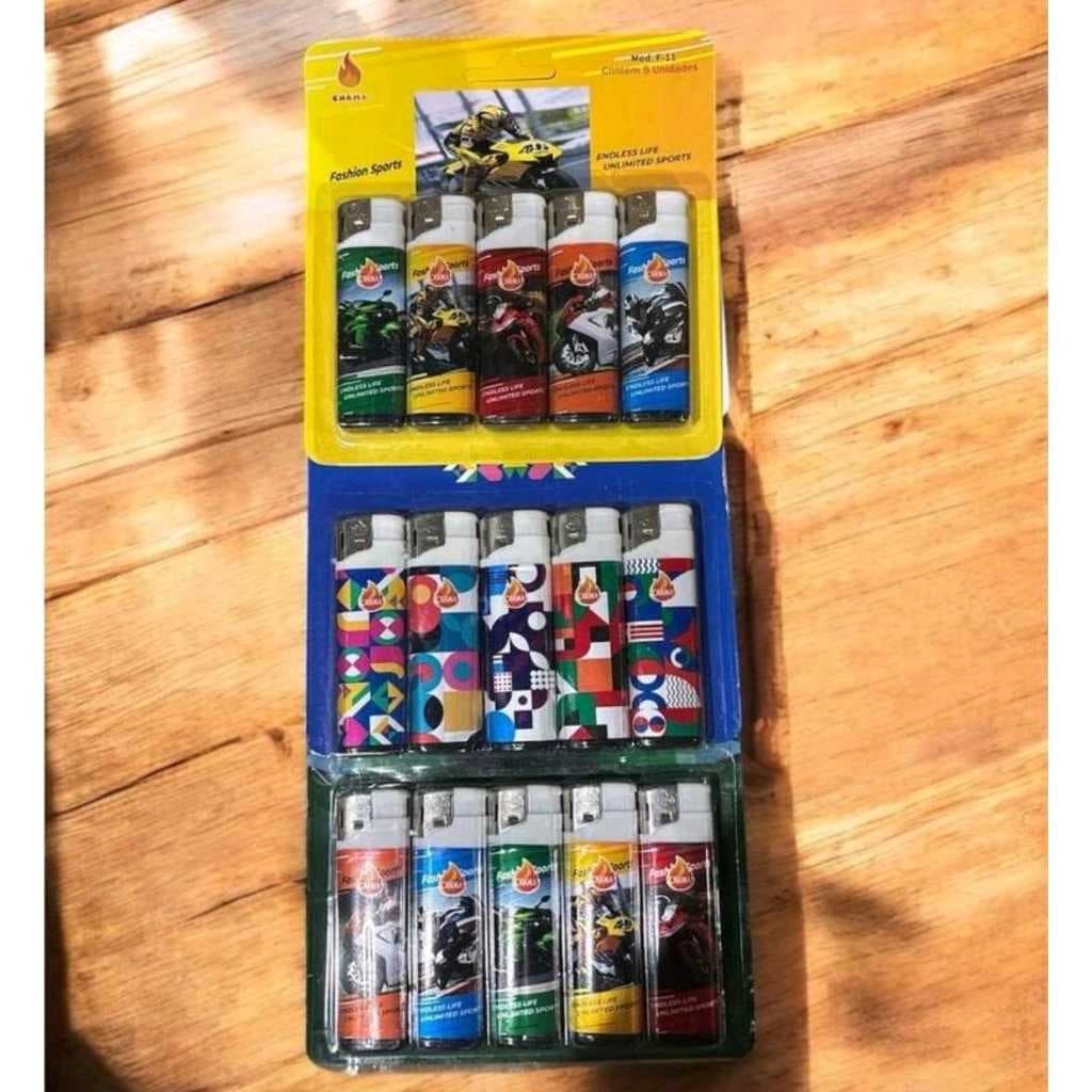 Cartela Com 10 Isqueiros Automatico Atacado PREÇO DE REVENDA (Enviado conforme politica da shopee).