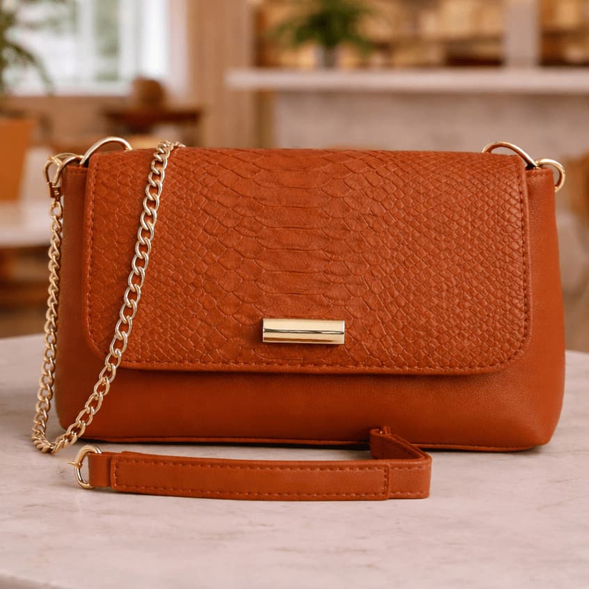 Bolsa Feminina Elegante Luxo Pequena Transversal Tiracolo Couro Premium Moderna