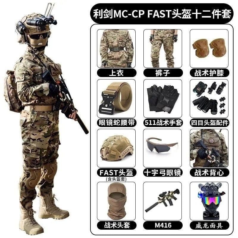 Veyron uniforme camuflado infantil Delta terno forças especiais ao ar livre treinamento militar acampamento de verão tra