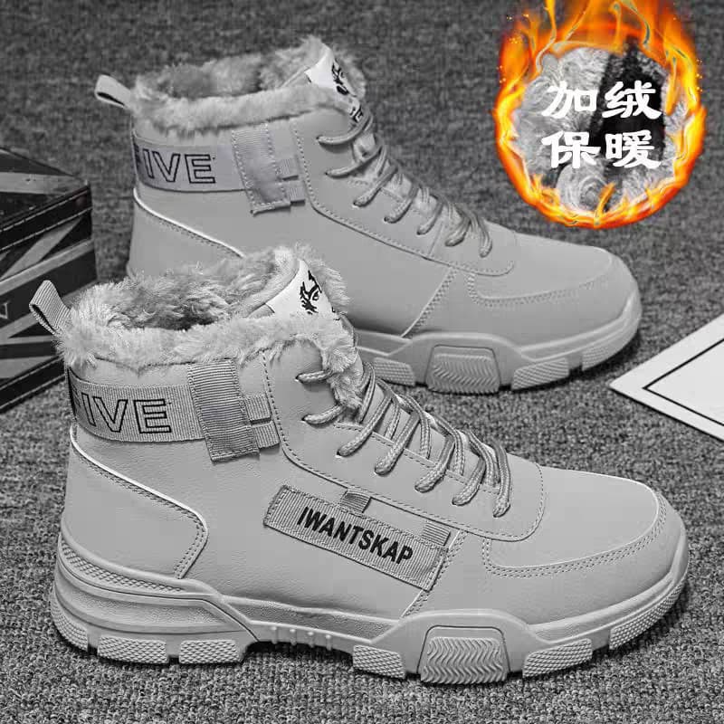Botas de neve sapatos masculinos 2025 inverno novo estilo masculino velo-velo botas de algodão quente de alta qualidade