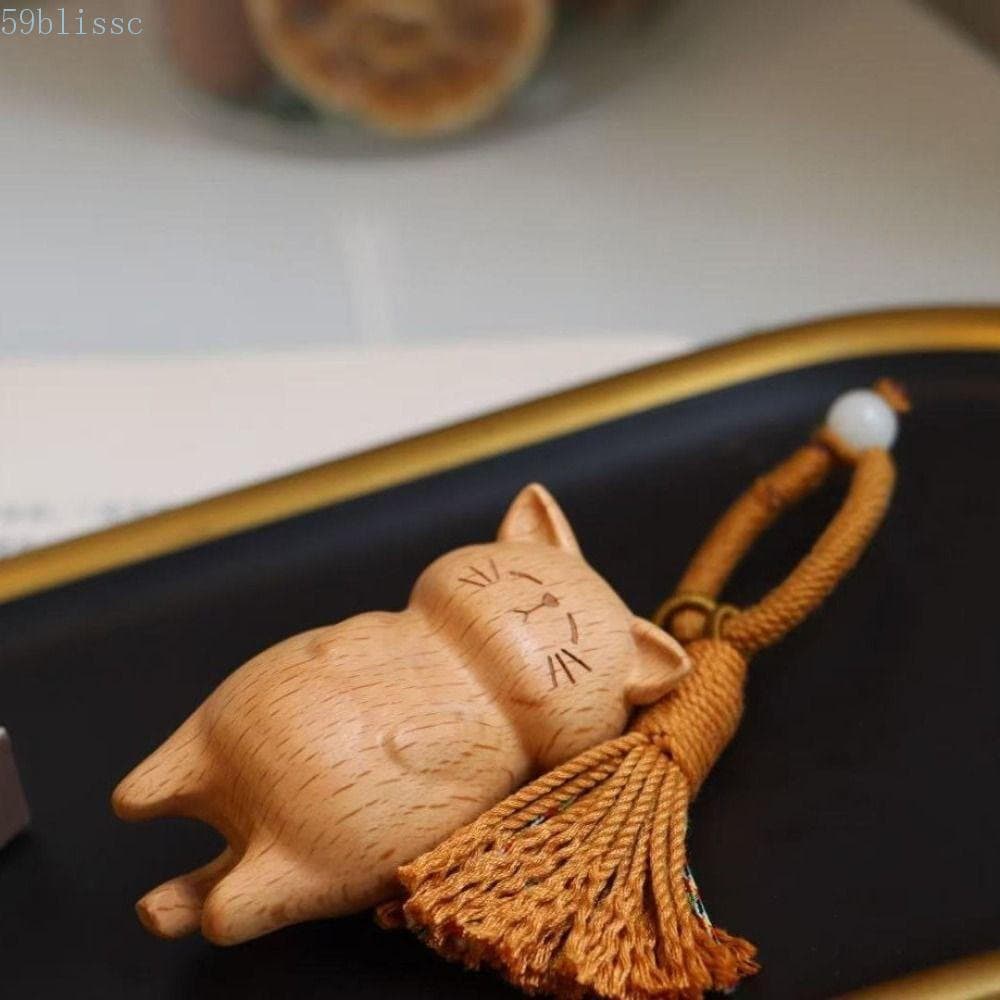 Chaveiro De Gato Esculpido BLISSC , Pingente De Bonecas De Gatinho De Animal De Desenho Animado Pendurado Em Bolsa , Cor