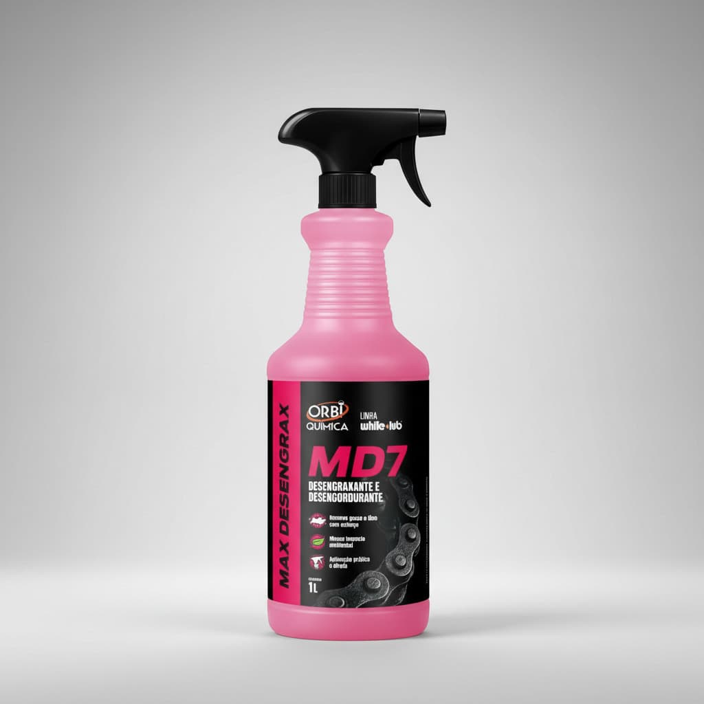 Desengraxante Orbi MD7 Max 1L Premium Limpeza Pesada Automotiva Industrial Doméstica