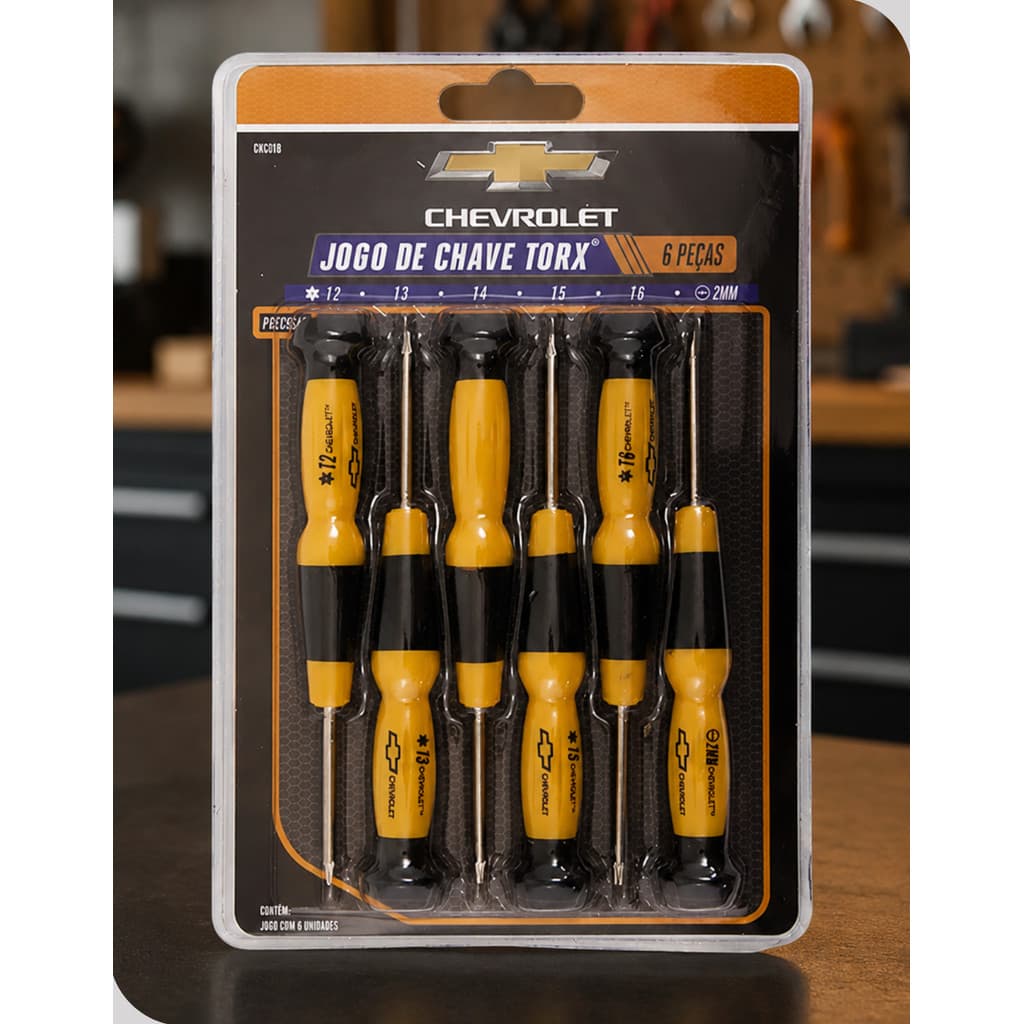 Jogo Chave Torx Precisão 6 Peças Kit Ferramentas Manutenção Celular e Eletrônicos