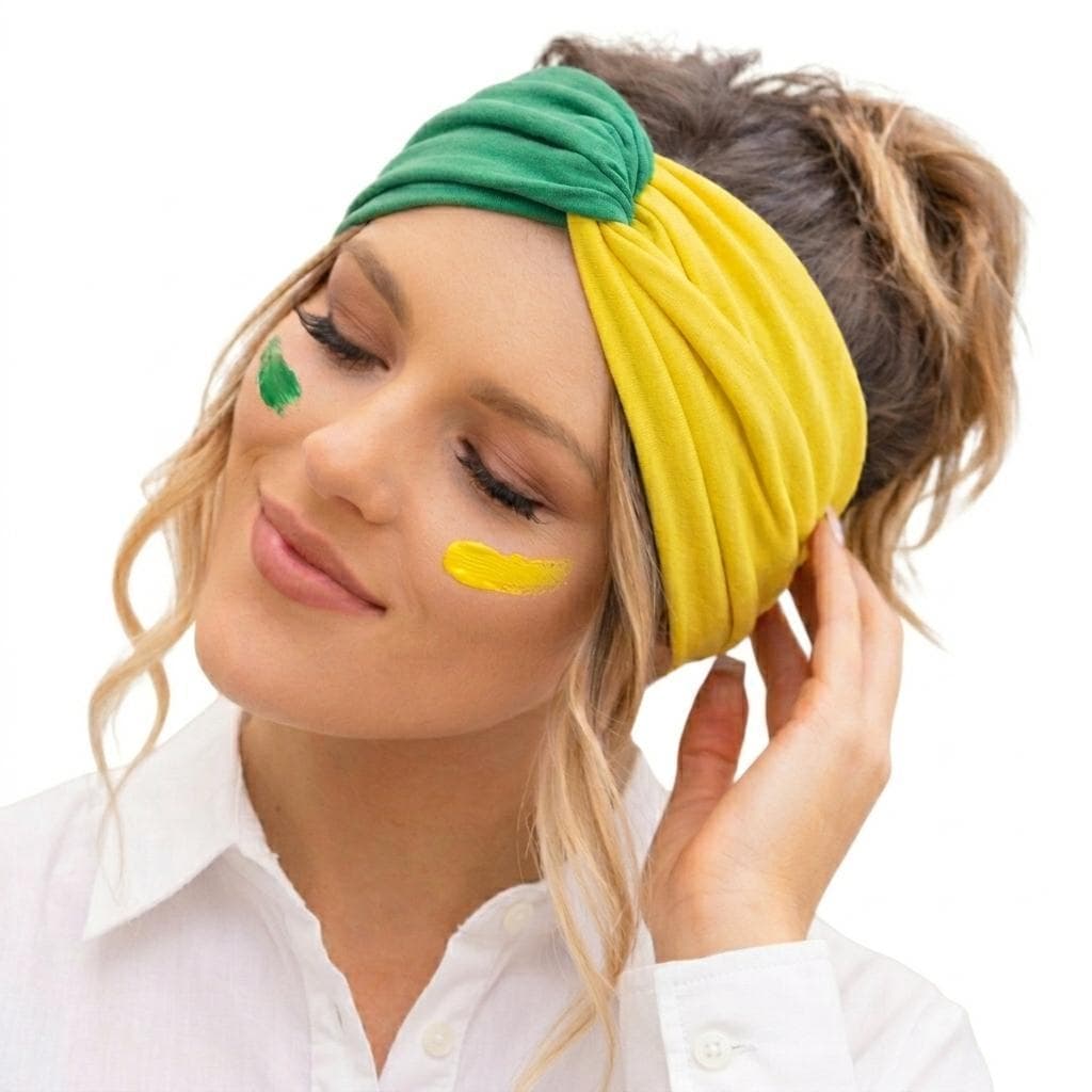 Turbante Faixa de Cabelo Brasil Seleção Brasileira Esportes Exclusivo