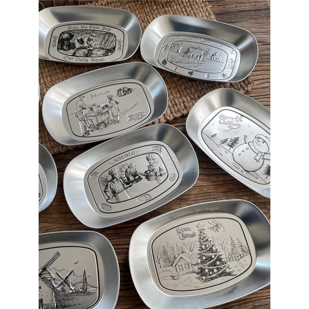 [Uma bandeja] frete grátis acima de 8 ótima textura retrô americana tridimensional esculpida bandeja de boca de cavalo p