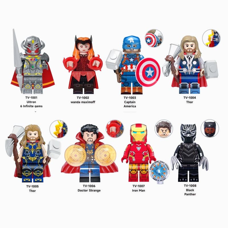 Figuras De Super-Heróis Coração De Ferro Ultron Wanda Bloco De Construção Brinquedos