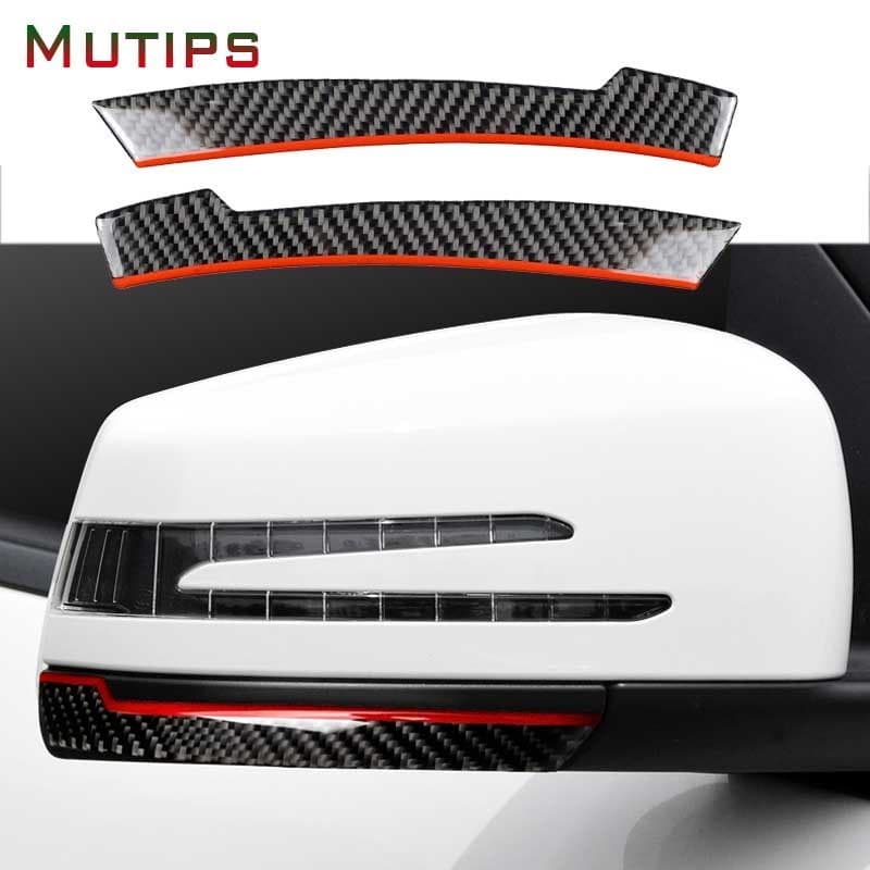 Espelho Retrovisor De Fibra De Carbono Tiras Anti-Fricção Adesivo Protetor Anticolisão Para Benz mercedes w204 w212 A/B/