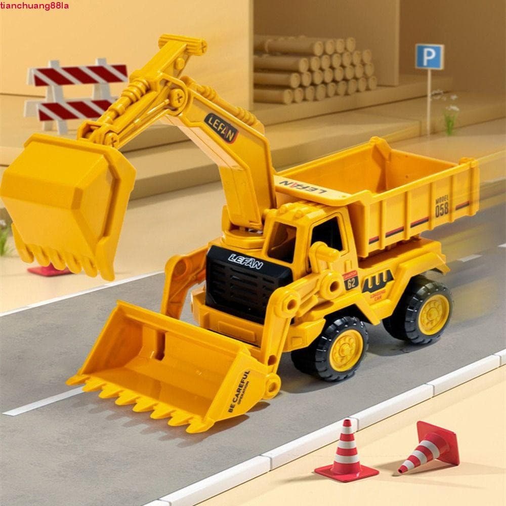 Brinquedo De Carro De Engenharia TIANCHUANG , Escavadeira Grande Amarelo ABS Veículos Infantil