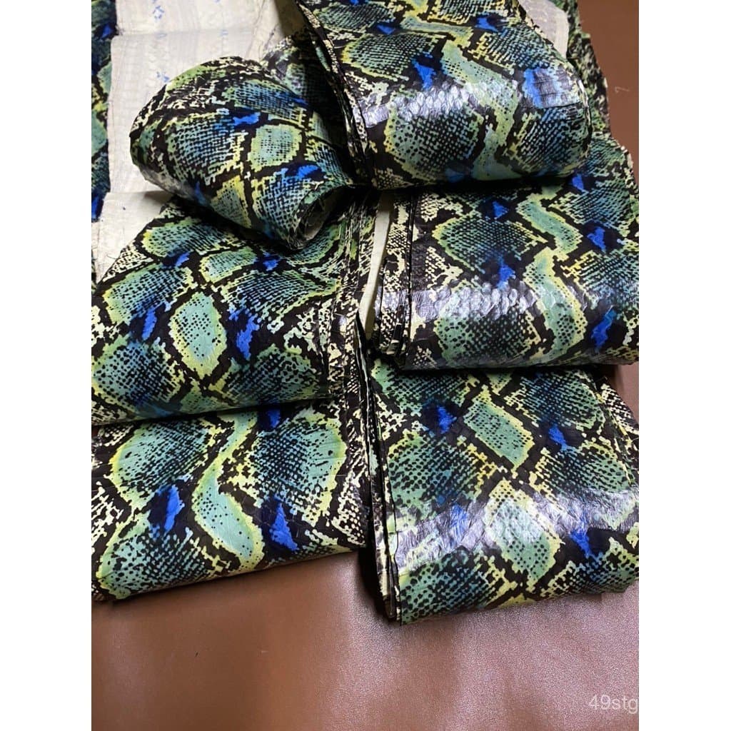Pele de animal rara, peça inteira de pele de cobra com padrão de píton, 12*13,5~145*155cm, para incrustação em joias DIY
