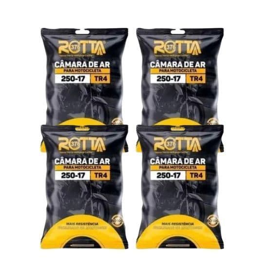 Kit 4 Camara de Moto 2.50 - 17 Dianteira Biz Rotta Camara de moto