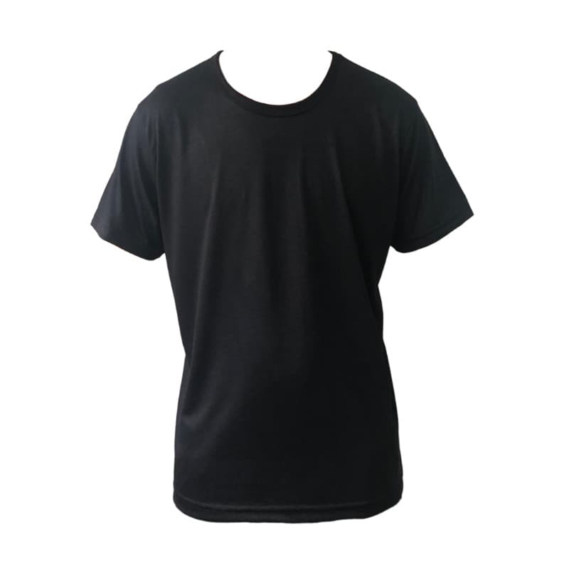 Camiseta PRETA 100% poliéster camisa masculina para sublimação