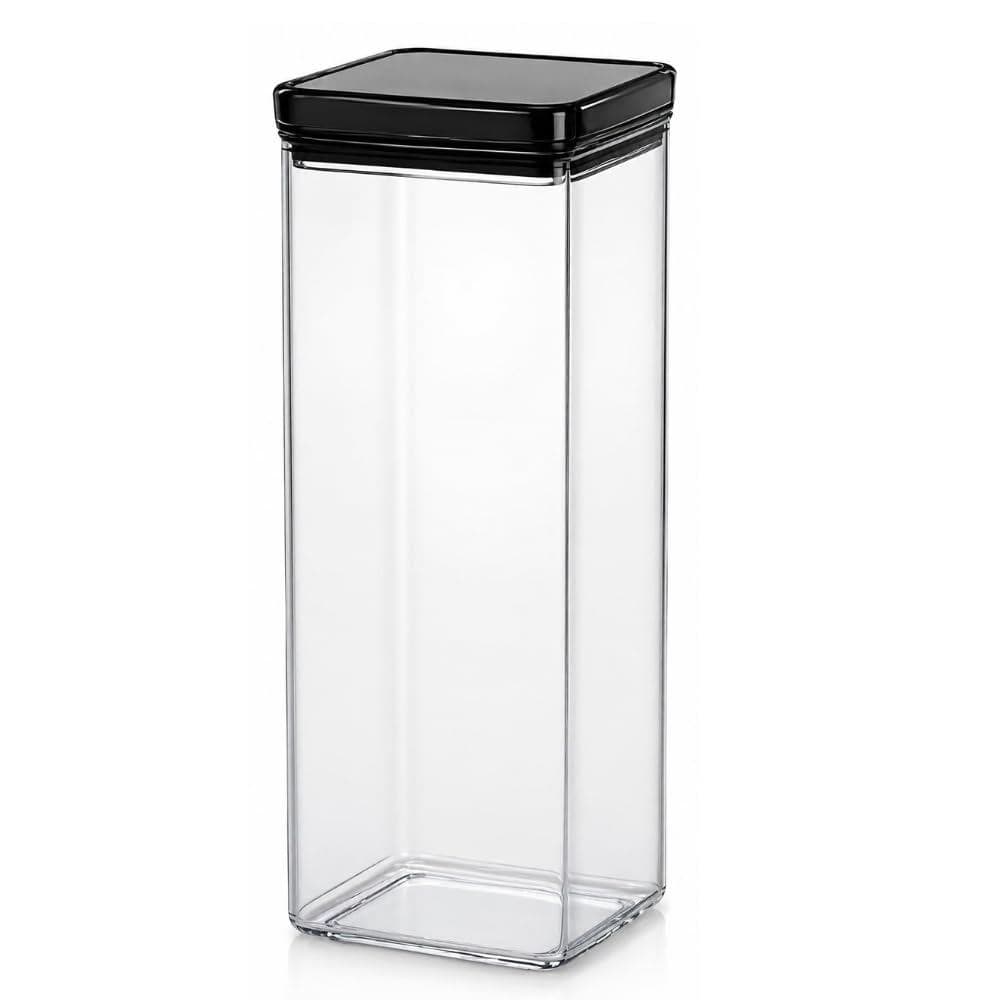 Pote Hermético Premium Mantimentos Quadrado Cozinha Com Tampa Veda Grande 2,2 Litros