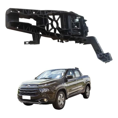 Suporte Maçaneta Externa Fiat Toro T. Direita 2018 A 2025 Preto Traseira
