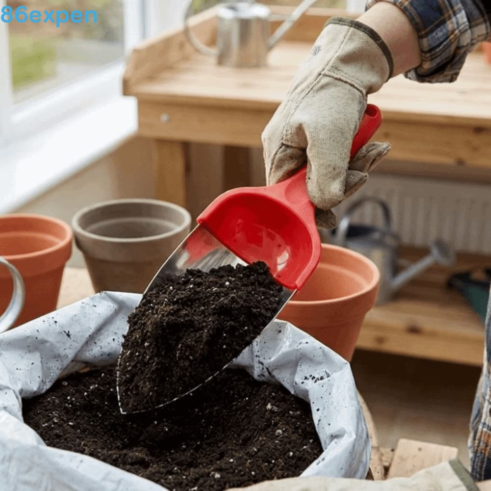 Pá Manual EXPEN1 , De Jardinagem Com Moldagem De Uma Peça Resistente , Espátula De Jardim Espessada
