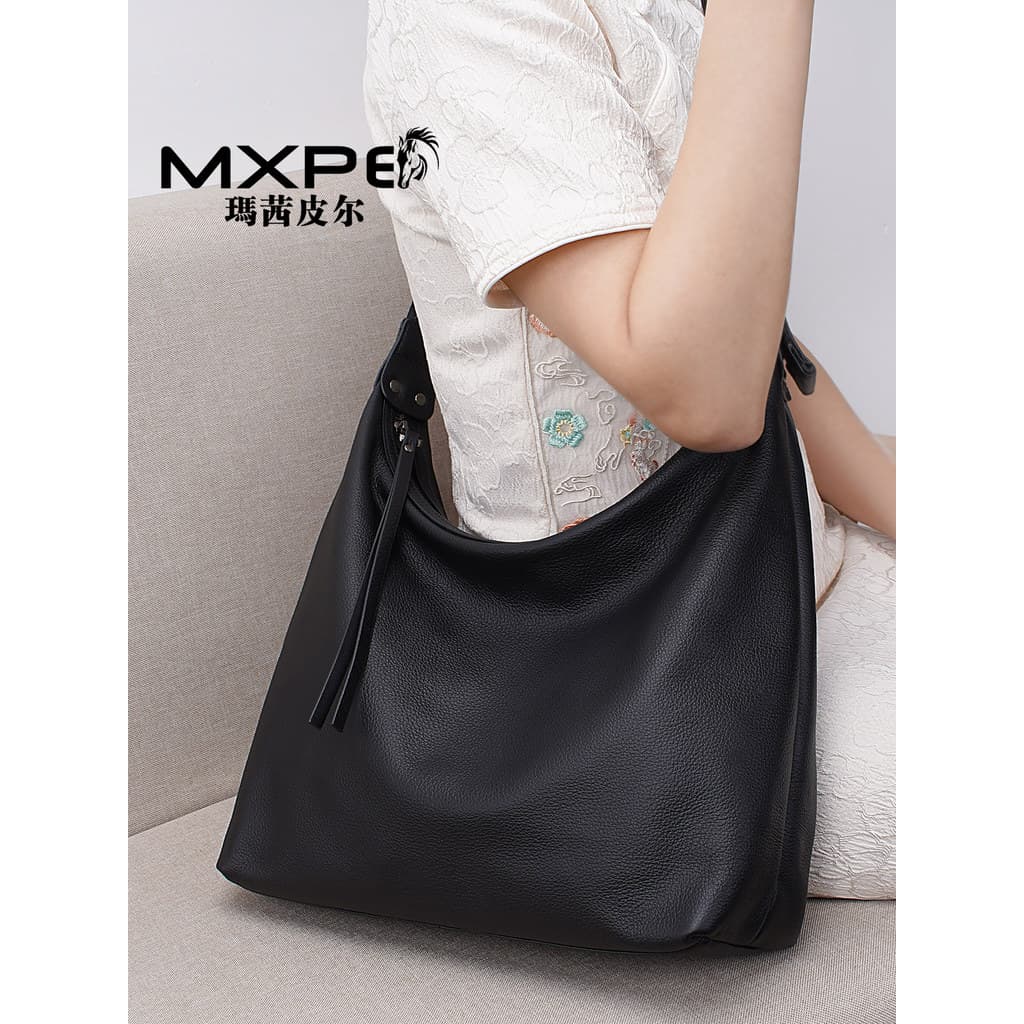 Bolsa feminina de couro genuíno 2026 novo estilo moda couro macio Casual bolsa feminina Commuter High-End axila saco sim