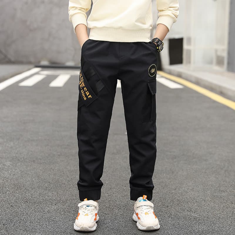 GILE crianças macacão roupas de outono rua Wear meninos crianças grandes soltas calças casuais versão coreana primavera